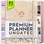 Life Planner - Undated Deluxe Weekly, Monthly Planner, a 12 Month Journey to Increase Productivity & Happiness, Life Organizer, Gratitude Journal, Law of Attraction Planner - Start Anytime