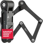 FoldyLock Compact Folding Bike Lock - Award Winning Patented High Security Cut Proof Bicycle Lock - Heavy Duty Anti Theft Smart Secure Guard with Key and Case for Bikes or Scooters - 85 cm