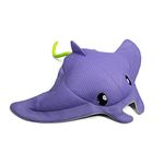 Big Joe Pool Petz Large Manta Ray Animal Pool Toy Float, Manta Ray Shape Mesh, Quick Draining Fabric, 3.5 feet