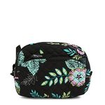 Vera Bradley Women's Cotton Medium Cosmetic Makeup Organizer Bag, Island Garden - Recycled Cotton, One Size