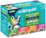 Solid Gold Nature's Harmony Canned Cat Food Variety Pack - Real Chicken Wet Cat Food Shreds - Grain & Gluten Free Cat Wet Food Shreds for Picky Eaters & Sensitive Stomach Support - 12 Pack