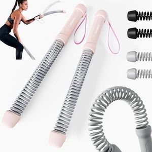 Cordless Battle Ropes for Home Gym-Ropeless Training Rope Fitness Equipment for Men & Women,Heavy Resistance & Travel-Friendly,Weighted Workout Ropes for HIIT,No-Jump Full-Body Exercise(Pink)