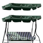 Porch Swing Canopy, Replacement Waterproof Swing TopCover, Garden Swing Seat Replacement Canopy Sun Shade AwningCover, Washable Swing CanopyCover For Furniture Park Garden Porch