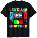 Leveling Up To Big Brother Funny Gamer Boys Kids Men T-Shirt