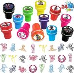 Signreen 24pcs Cartoon Amazing Friends Theme Stamps, Amazing Friends Party Supplies, Spidey Party Favors Spidey Party Decorations Goodie Bag Stuffers