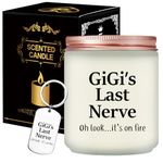 Risnoae Gigi Gifts for Mothers Day - Gigi's Last Nerve Candle - Christmas Gifts for Gigi - Gifts for Gigi from Grandkids - Gigi Birthday Gifts from Grandchildren