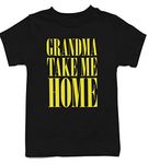 Baby Moo's Grandma Take Me Home Grunge Music Band Baby, Toddler & Kids T-Shirt | Unisex Cool Rock Music Short Sleeve Top | Alternative Kids Gifts UK (as8, Age, 1_Year, 2_Years) Black