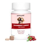 Petroyale Cranberry Chews for Dogs - Dog UTI Health Supplement - Better Urinary Tract & Bladder Function - Antioxidant, Anti-Inflammatory - for Dogs of All Breeds | 30 Chews