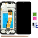 Galaxy A02S LCD Screen Replacement for Samsung Galaxy A02S SM-A025U A025G A025A A025V S025DL 2021 6.5" LCD Display Touch Digitizer Replace A02S LCD with Repair Part Tools (A02S LCD Screen with Frame)