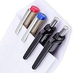 QUUPY 6 Pcs PVC Doctors Nurses Dedicated Pen Bags,Inserted Leak-Proof Pen Pocket,for School,Hospital,Office,White