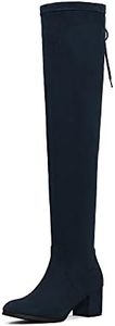 DREAM PAIRS Women's Over The Knee Thigh High Boots,Dark/Blue,7