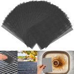 Hicarer 50 Pcs Flexible Scrubbing Screen for Household Cleaning 5.5 x 4 Scrubber Flexible Scouring Mesh Pad Cleaning Abrasive Grit Screen for Remove Carbon Rust Scale