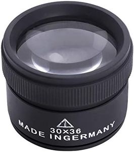 Magnifying Glass 30X Optics Loupes Magnifier Loop Portable Handheld Pocket Jewelry Loupe Desktop Reading Magnifier Lens for Jeweler Coins Stamps Map Craft