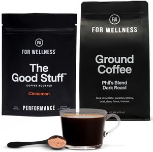 For Wellness The Good Stuff Performance Coffee Bundle | Arabica Ground Dark Roast | Supercharge Your Coffee
