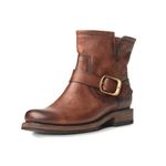 Frye Women's Veronica Bootie Leather Boots Redwood/Washed Oiled Vintage, Size 7.5