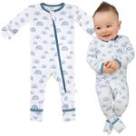 DREAMLAND BABY Bamboo Viscose Baby Pajamas (0-24 months). Ultra Soft Viscose Sleepers with 2-Way Zipper, Mitten & Foot Cuffs