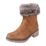 Metro Womens Synthetic Camel Boots (Size (6 UK (39 EU))