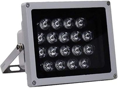 AUTENS IR Illuminator, 850nm 18-LEDs 30 Degree Wide Angle IP67 Waterproof Night Vision LED Array IR Infrared Light with Power Adapter for IP Camera CCTV Analogue Security Surveillance Camera