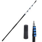 campMax Multi-Purpose 24ft Extension Pole, Lightweight Durable Aluminum Alloy Telescopic Pole for High Ceilings Window Cleaning Paint Roller（Pole Only）