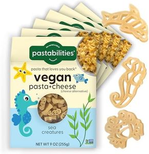 Pastabilities Vegan Mac and Cheese for Kids (& adults) - Under the Sea - Fun Shapes Sea Creatures, Family Size – Serves 4, Certified non GMO Pasta and Cheese Mix, Made in the USA, (6 Pack, 9 Oz)