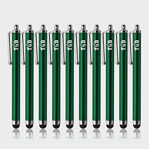 TCD Universal Pack of 10 [Green] Premium Thick Stylus Pen Pack [Compatible with All Touch Screen Devices]