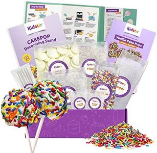 KIDSTIR Kids Baking Set DIY Baking Kits, Cake Pop Kit with Everything, All-in-One Baking Kit with Cake Pop Stand, Pre-Measured Ingredients, Best Gift Idea for Boys and Girls Ages 6-12. Vanilla