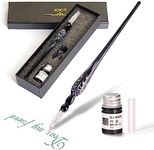 Glass Dip Pen Set,Calligraphy Pen,Crystal Signature Pen for Art, Writing, Signatures -Decoration and Business Gift