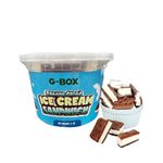 G-BOX Freeze Dried Ice Cream Sandwiches (Vanilla, 3 OZ) | Freeze Dried Backpacking & Camping Food, NASA Space Dessert, Perfect for Camping, Outdoor, Party - Air-tight Sealed in a Deli Container