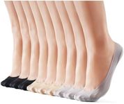 WISVOOO 3-9 Pairs No Show Socks Women Nylon Ultra Low Cut Non-Slip Thin Liner Socks Invisible Hidden Socks for Flats