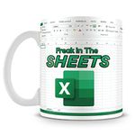 Freak in The Sheets Mug, Account Mug, Funny Spreadsheet, Gifts for Coworkers, Accounting, Boss, Christmas, Birthday Coffee Tea C Handle Unique Ceramic Cup.