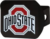 FANMATS 22810 Ohio State Buckeyes Black Metal Hitch Cover - 3D Color Emblem