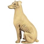 ITOS365 Brass Metal Sitting Dog Statue Animal Figurine Showpiece Home Decoration