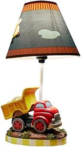 Fantasy Fields - Kids Small Car Truck Table Lamp for Boys Room, Car Bedroom Décor Toddler Lamps for Bedrooms for Boys with lampshade displays a Helicopter Flying Through The Clouds - Multicolor