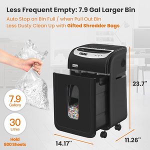 VidaTeco Micro-Cut Paper Shredder – High Security, Home Office