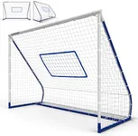 3-in-1 Soccer Training Rebounder & Goal, Soccer Training for Control, Passing Practice, Perfect for Backyard Practice and Training, Kick Back Trainer with 2 Rebound Angles
