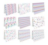 SVM CRAFT® Mini Pattern all purpose greeting card 4 -Mini Note cards 18 Different 3.9 x 2.9 Inch Blank Greeting Cards White Envelopes. 18 Unique Designs Note Cards with Envelopes Set