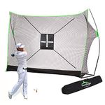 SteadyDoggie Golf Net Bundle 3pc | Professional Patent Pending Design Golf Practice Net | Chipping Target and Carry Bag | The Right Choice of Golf Nets for Backyard Driving & Golf Hitting Nets