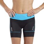 Zoot Women’s Core 6-Inch Tri Shorts, Quick Dry Performance Triathlon Short with Cycling Chamois Pad, Pockets & UPF 50+ Fabric - Cascade - Large