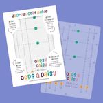 Oops a Daisy A5 Grid Guide Stencil for Dotted Journaling/Bullet Planning - Easy Journal Spread Set-Up with No Counting Dots, Transparent