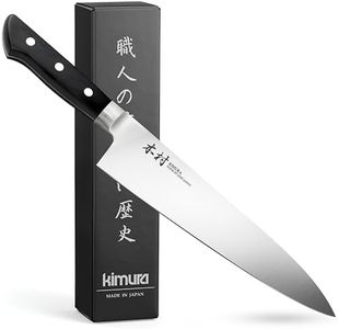 Kimura® Chef Knife, [Made in Japan], 8 inch Professional Kitchen Knife, Ultra Sharp Molybdenum Stainless Steel, Full Tang and Bolstered Chefs Knife with Gift Box, Japanese Gyuto