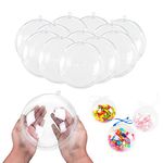 Super Z Outlet 5.5" Clear Big Plastic Acrylic Arts & Crafts Giant Mold Shells Molding Balls Crafting Kit (140mm) (12)