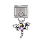 Dragonfly Dangle Charm fits all classic 9mm Italian Style Charm Bracelet - UK stock