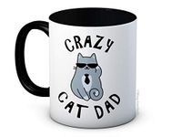 Crazy Cat Dad - Ceramic Coffee Mug - Birthday Christmas Father's Day