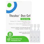 Thealoz Duo Gel - Clinically Proven Hydration for Dry Eyes w/Hyaluronic Acid & Trehalose, Lubricating Gel-Persistent Dryness, Stabilizes Tear Film for 6 Hrs-Contact Lens Wearers-Single-Use 30 Vials