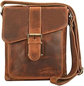 STILORD 'Mattia' Borsa a tracolla Uomo Vintage Design Messenger Bag classico in vera pelle antico, Colore:kara - cognac
