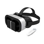 Jiakalamo VR Headset Universal Virtual Reality Goggles - Play Your Best Mobile Games 360 Movies with Soft & Comfortable New 3D VR Glasses with Controller(VR headset+handle)