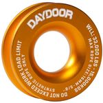 DAYDOOR Winch Snatch Recovery Ring, 66,000 Lbs Winch Towing Ring for Soft Shackle and Synthetic Rope, ATV UTV SUV Truck Off-Road Vehicle Towing Recovery(Gold)