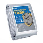 GUARD SHIELD Tarps Heavy Duty Waterproof 12x16 Feet Silver Tarp Cover Outdoor Thick UV Resistant Tarpaulin with Grommets 10mil