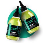 Careberry Organic Rosemary & Jojoba Hair Oil For Hair Growth & Dandruff Control, 100% Natural & Organic, Certified Ayurvedic, Cold Pressed Oil, Mineral Oil Free (Pack of 2, 200ml each)