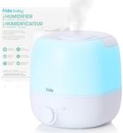Frida Baby 3-in-1 Cool Mist Humidifier for Large Rooms, Top Fill Humidifier for Bedroom, 60 Hour Runtime + Diffuser, Nightlight, Auto Shut-Off, Quiet, Carry Handle, Nightlight, Essential Oil Diffuser